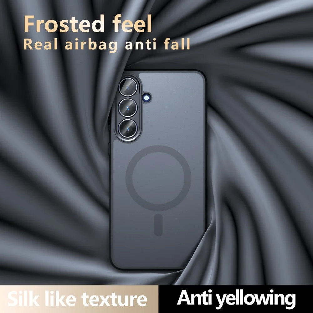 For Samsung Galaxy S25 FE Magnetic Case TPU + PC Matte Skin Touch Phone Cover - 4
