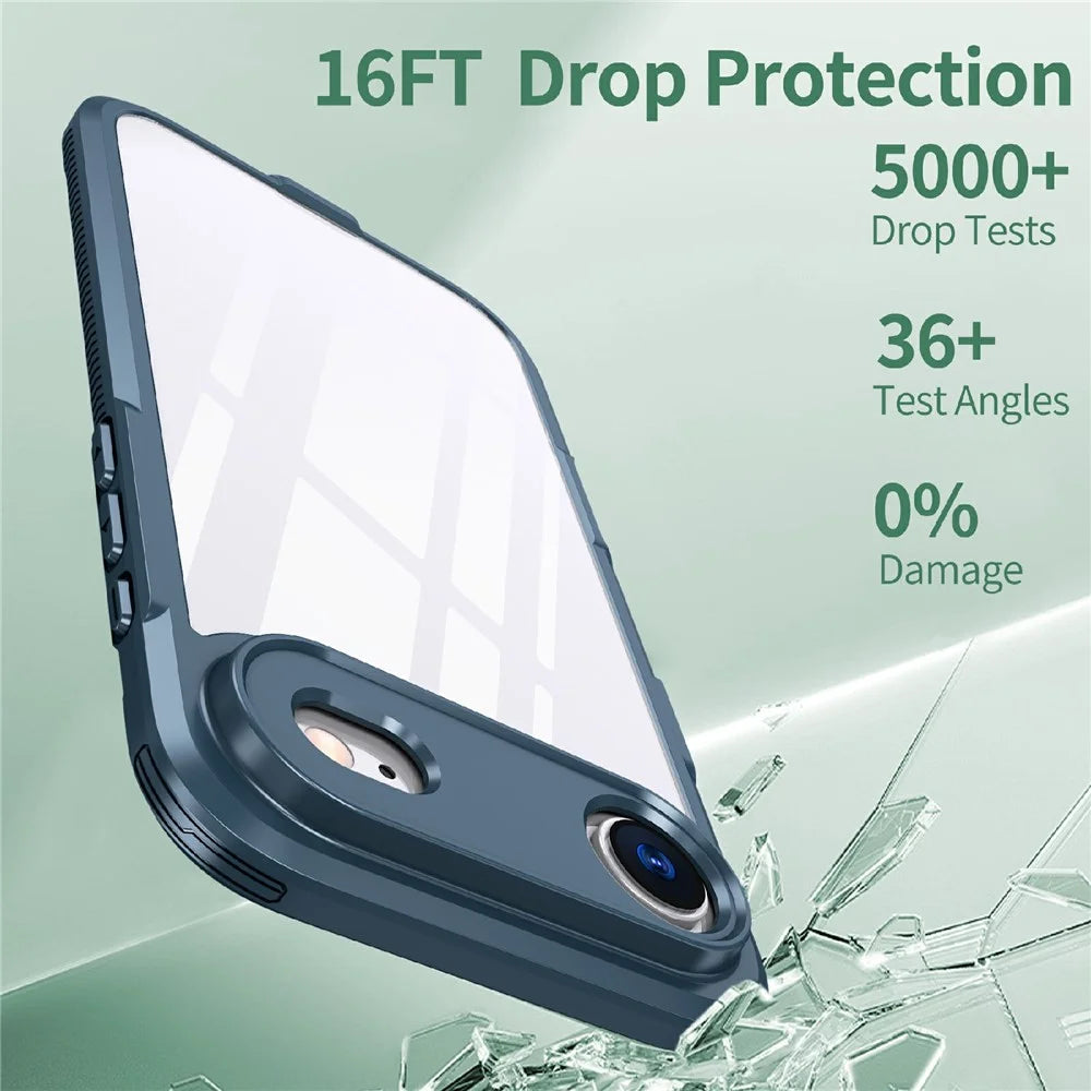 For iPhone Air Case Ultra Slim TPU PC Clear Phone Back Cover - Navy Blue - 4