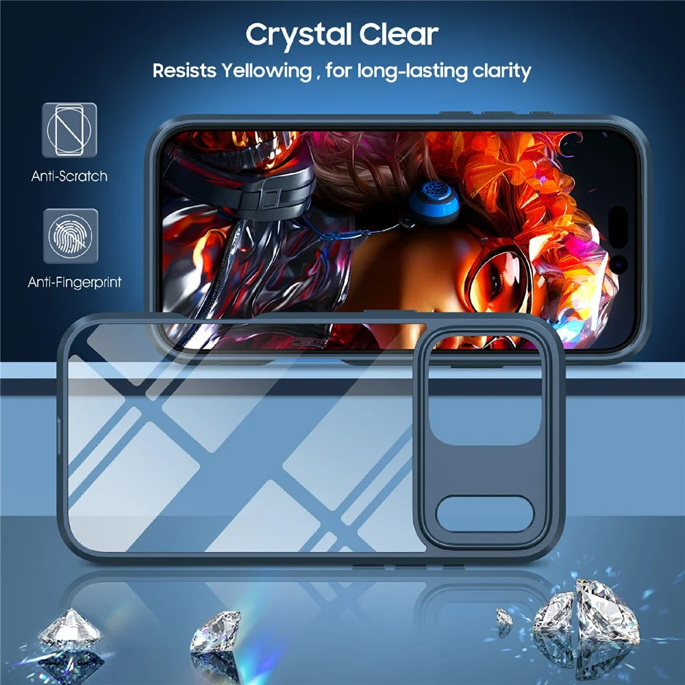 For iPhone 18 Pro / 17 Pro Case Ultra Slim TPU PC Clear Phone Back Cover - Navy Blue - 2