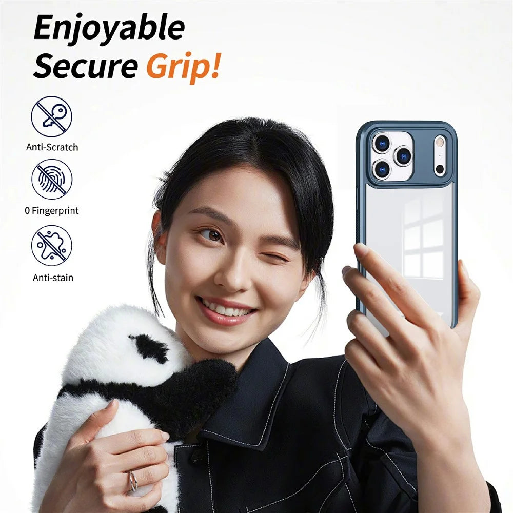 For iPhone 18 Pro / 17 Pro Case Ultra Slim TPU PC Clear Phone Back Cover - Navy Blue - 5