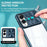 For Samsung Galaxy S25 Edge Case TPU + PC Clear Phone Cover with CD-Veins Camera Lens Sliding Lid - Navy Blue - 3