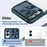 For Samsung Galaxy S25 Edge Case TPU + PC Clear Phone Cover with CD-Veins Camera Lens Sliding Lid - Navy Blue - 4