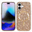For iPhone 17 Magnetic Phone Case Glitter Electroplated TPU Frame PC Back Cover - Rose Gold - 1
