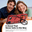 For iPhone Air Magnetic Case Ring Kickstand PC + TPU Hybrid Phone Cover - Red - 2
