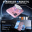 For iPhone 17 Magnetic Case Kickstand Grid Texture TPU PC Phone Back Cover - Pink - 2