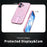 For iPhone 17 Magnetic Case Kickstand Grid Texture TPU PC Phone Back Cover - Pink - 4