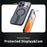 For iPhone 18 Pro / 17 Pro Magnetic Case Kickstand Grid Texture TPU PC Phone Back Cover - Black - 4