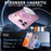 For iPhone 18 Pro Max / 17 Pro Max Magnetic Case Kickstand Grid Texture TPU PC Phone Back Cover - Pink - 2