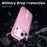 For iPhone 18 Pro Max / 17 Pro Max Magnetic Case Kickstand Grid Texture TPU PC Phone Back Cover - Pink - 3