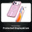 For iPhone 18 Pro Max / 17 Pro Max Magnetic Case Kickstand Grid Texture TPU PC Phone Back Cover - Pink - 4