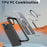For Samsung Galaxy A36 5G Magnetic Case Kickstand Grid Texture TPU PC Phone Back Cover - Black - 5