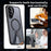 For Samsung Galaxy A36 5G Magnetic Case Kickstand Grid Texture TPU PC Phone Back Cover - Black - 6