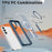 For Samsung Galaxy S25 Magnetic Case Kickstand Grid Texture TPU PC Phone Back Cover - Blue - 5