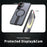 For Samsung Galaxy S25+ Magnetic Case Kickstand Grid Texture TPU PC Phone Back Cover - Black - 4