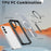 For Samsung Galaxy S25+ Magnetic Case Kickstand Grid Texture TPU PC Phone Back Cover - Black - 5