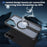 For Samsung Galaxy S25+ Magnetic Case Kickstand Grid Texture TPU PC Phone Back Cover - Black - 7