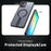 For Samsung Galaxy A06 4G Magnetic Case Kickstand Grid Texture TPU PC Phone Back Cover - Black - 4