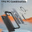 For Samsung Galaxy A06 4G Magnetic Case Kickstand Grid Texture TPU PC Phone Back Cover - Black - 5