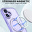 For iPhone 17 Case Compatible with MagSafe TPU + Acrylic Kickstand Phone Cover - Light Purple - 2