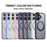 For iPhone 17 Case Compatible with MagSafe TPU + Acrylic Kickstand Phone Cover - Light Purple - 7