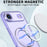 For iPhone Air Case Compatible with MagSafe TPU + Acrylic Kickstand Phone Cover - Light Purple - 2
