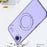 For iPhone Air Case Compatible with MagSafe TPU + Acrylic Kickstand Phone Cover - Light Purple - 3