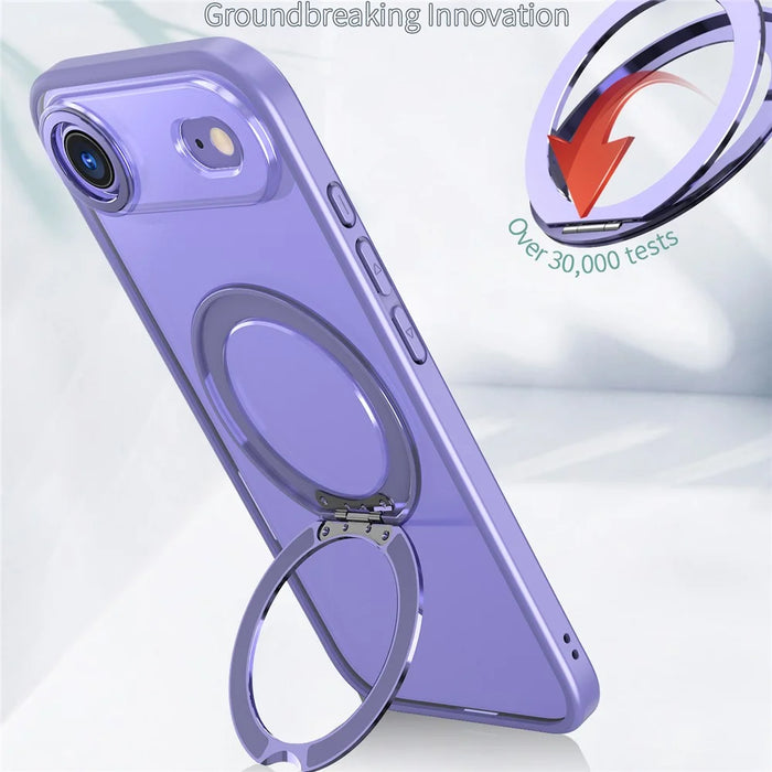 For iPhone Air Case Compatible with MagSafe TPU + Acrylic Kickstand Phone Cover - Light Purple - 6