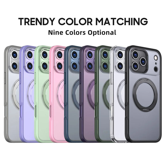 For iPhone 18 Pro Max / 17 Pro Max Case Compatible with MagSafe TPU + Acrylic Kickstand Phone Cover - Light Purple - 7