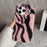 For iPhone 17 Pro Case Zebra Pattern Soft Plush TPU Phone Cover - Pink - 2
