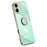XINLI For iPhone 17 Case Ring Kickstand Electroplating TPU Phone Cover - Cyan - 1