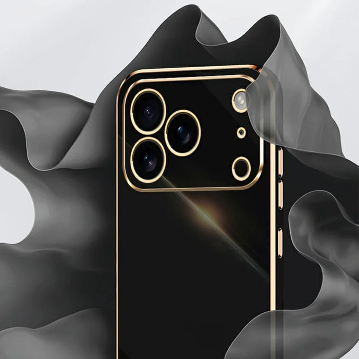 XINLI For iPhone 17 Pro Case TPU Phone Cover with Electroplating Frame - Cyan - 3