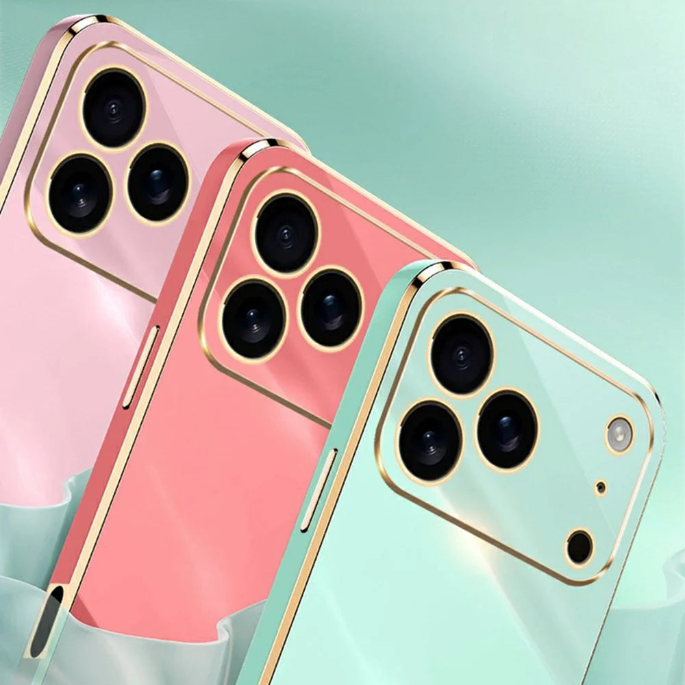 XINLI For iPhone 17 Pro Max Case Ring Kickstand Electroplating TPU Phone Cover - Cyan - 6