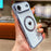 For iPhone Air Magnetic Case Electroplating Soft TPU Cover with Cute Love Heart - Blue - 2
