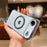 For iPhone Air Magnetic Case Electroplating Soft TPU Cover with Cute Love Heart - Blue - 3