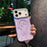 For iPhone 17 Pro Case Compatible with MagSafe IMD Glitter Glacier Texture TPU PC Phone Back Cover - Purple - 1