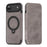 For iPhone Air Case Compatible with MagSafe RFID Blocking Leather Wallet Cover with Rotating Ring Kickstand - Grey - 2