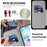 For iPhone Air Case Compatible with MagSafe RFID Blocking Leather Wallet Cover with Rotating Ring Kickstand - Grey - 3
