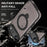 For iPhone Air Case Compatible with MagSafe RFID Blocking Leather Wallet Cover with Rotating Ring Kickstand - Grey - 5