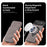 For iPhone Air Case Compatible with MagSafe RFID Blocking Leather Wallet Cover with Rotating Ring Kickstand - Grey - 7