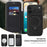 For iPhone 17 Pro Case Compatible with MagSafe RFID Blocking Leather Wallet Cover with Rotating Ring Kickstand - Black - 4