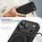 For iPhone 17 Pro Case Compatible with MagSafe RFID Blocking Leather Wallet Cover with Rotating Ring Kickstand - Black - 6