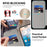 For iPhone 17 Pro Max Case Compatible with MagSafe RFID Blocking Leather Wallet Cover with Rotating Ring Kickstand - Grey - 3