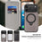 For iPhone 17 Pro Max Case Compatible with MagSafe RFID Blocking Leather Wallet Cover with Rotating Ring Kickstand - Grey - 4