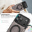 For iPhone 17 Pro Max Case Compatible with MagSafe RFID Blocking Leather Wallet Cover with Rotating Ring Kickstand - Grey - 6