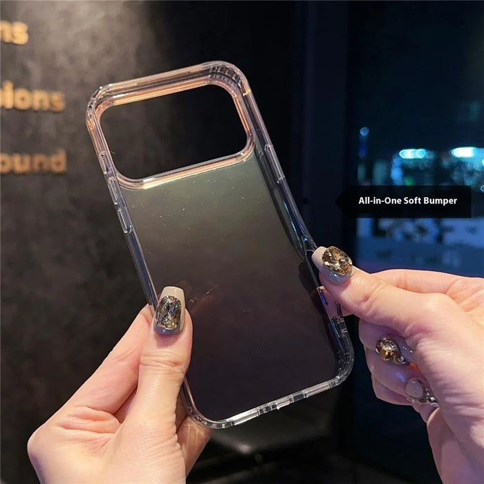 For iPhone 17 Pro Case IMD Gradient Glitter PC + TPU Protective Phone Cover - Black - 3