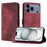 For iPhone 18 Pro Max / 17 Pro Max Leather Case 7-Shaped Pattern Wallet Stand Shockproof Phone Cover - Brown - 1