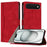 For iPhone Air Leather Case Triangle Patchwork Wallet Stand Shockproof Phone Cover - Red - 1