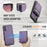 JEEHOOD For Samsung Galaxy A50 Leather Back Cover Magnetic Case  J06 Phone Case with Card Bag RFID Blocking - Purple - 5