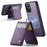 JEEHOOD For Samsung Galaxy A51 4G SM-A515 Leather Back Cover Magnetic Case  J06 Phone Case with Card Bag RFID Blocking - Purple - 2
