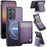 JEEHOOD For Samsung Galaxy A54 5G Leather Back Cover Magnetic Case  J06 Phone Case with Card Bag RFID Blocking - Purple - 1